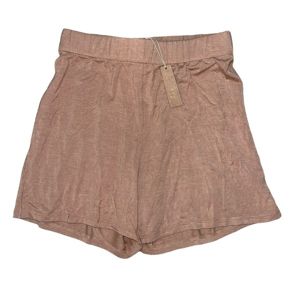 Skims NWT knit pajama shorts in ochre tan women’s size XXS - Picture 1 of 9